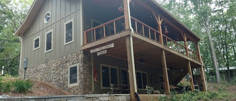 Apartment is on lower level with large porch