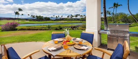Welcome to Island Melody in the Islands Community in Mauna Lani. 
Enjoy a nice meal on Lanai grilled on the high-end Weber Grill.