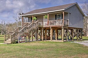 Raised houses means fun above and below.