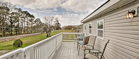 Enjoy the expansive deck.