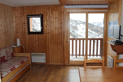 Quiet apartment, at the foot of the piste, Valmeinier 1800 center, view 