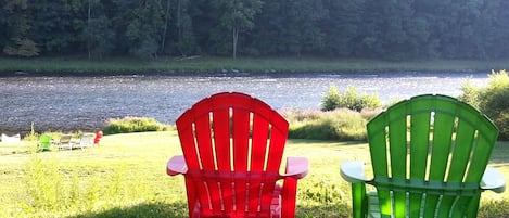 Endless beauty of an unspoiled Upper Delaware River & mountain fronting our home