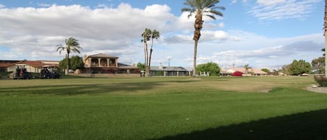 View from back patio 12th Tee Golf course