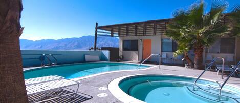 Pool deck, mountain view