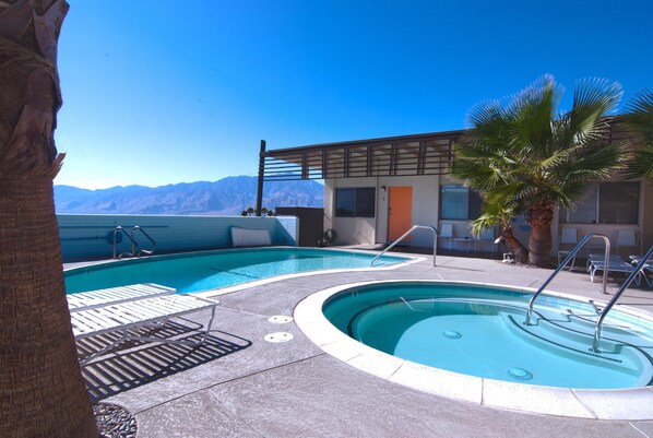 Pool deck, mountain view