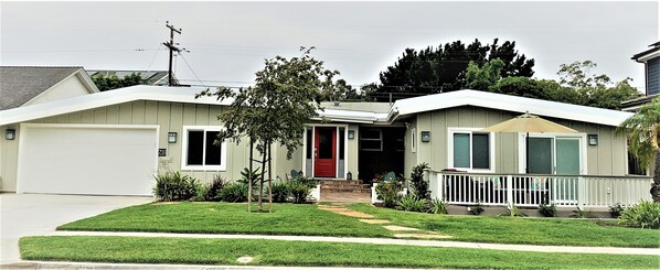 Single story, remodeled home on a quiet street with lots of outdoor living space