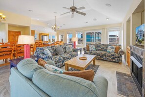 Surf or Sound Realty - 595 - Tropical Paradise - Great Room -1