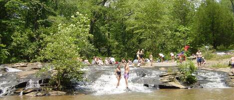 waterfall on property