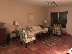 Den off of kitchen