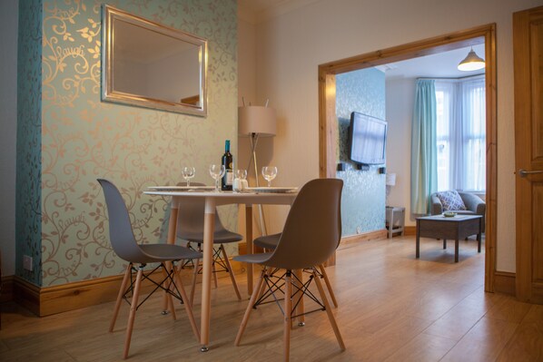 No 53 is a 2 bedroom town house. You have the whole house to yourselves