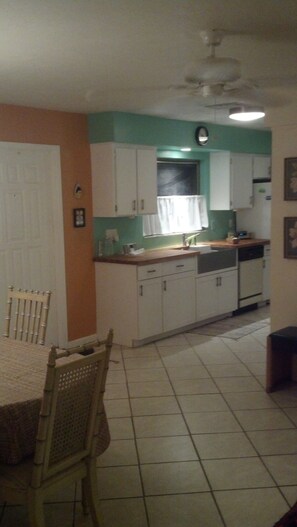 Dining and kitchen areas