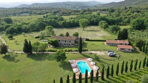 Aereal view of the property