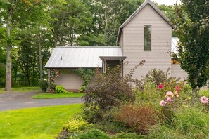 Extensive landscaping encompass the property