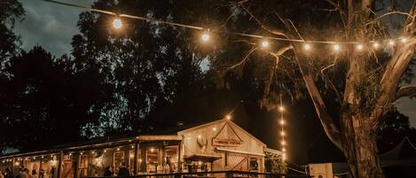 Night view of Bonfire Station