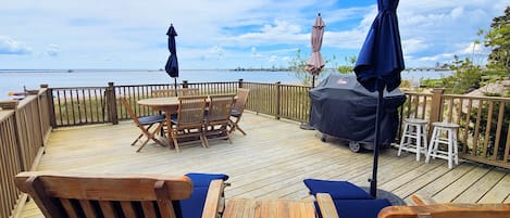 Large and private deck right on Provincetown Harbor