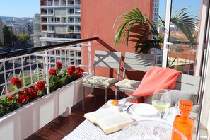 Balcony with amazing view. Enjoy breakfast or dinner outdoor, or simply relax.