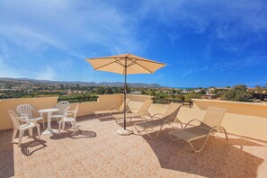 Thekla Court Roof Terrace with View to the Sea and the Mountains