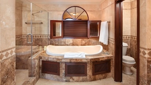 Beautiful spa-like bathroom! Includes bath, tiles shower, 2 sink vanity.  