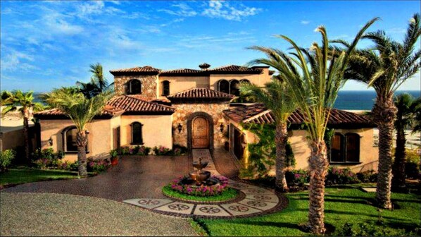 Front elevation of Viceroy IV in the Novaispania enclave at Quivira/Sunset Beach