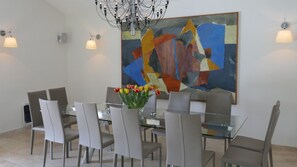 The "Roche Bobois" dining table seating 12 guests 