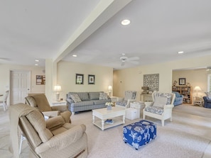 Spacious Living Room at 28 Canvasback