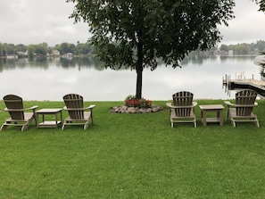 Relax by the shore and enjoy the lake views.
