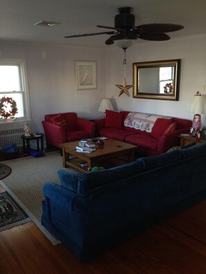 Spacious and comfortable living room.