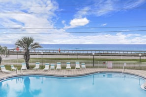 Direct View of Community Pool and the Ocean