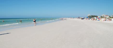 Unique white sugar-sand beaches