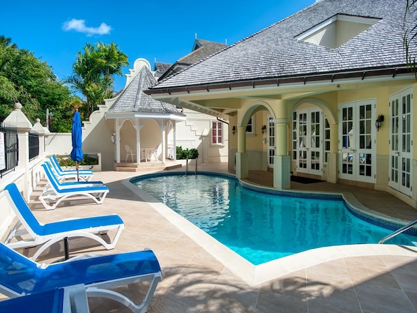 Lovely resort pool at The Falls for our guests to use in addition to the larger pool at the Sunset Crest beach club