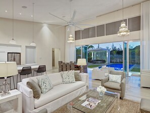 The Great Room with seating and dining areas