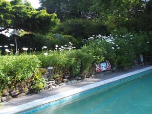 Pretty gardens around the outdoor pool