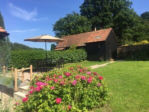 Garden with shed for bikes