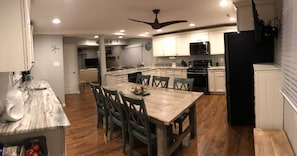 another view of kitchen from back door