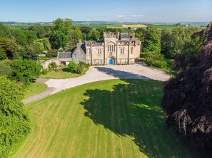 The Castle with it's front lawn 