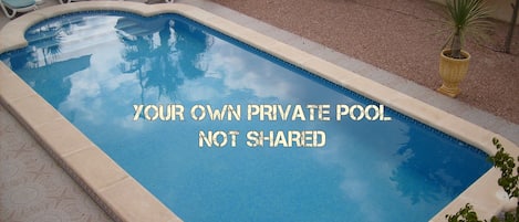 YOUR PRIVATE POOL, IS NOT SHARED.