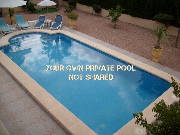 YOUR PRIVATE POOL, IS NOT SHARED.