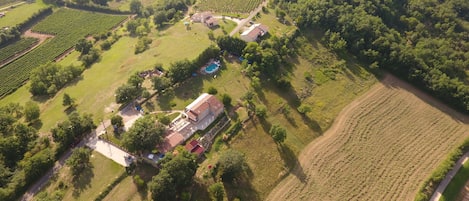 VUE AERIENNE DU GITE