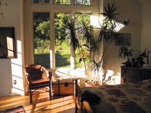 View of back yard out  of master bedroom
