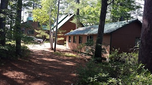 View from owner's cottage towards main house.