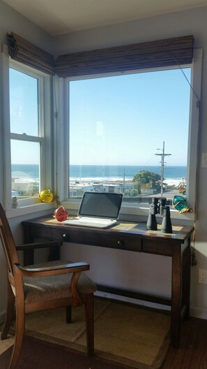 Whale watch or write your book while sitting at our ocean view office.