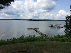 Large dock out front