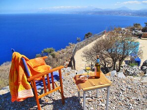 Enjoying the views from the "aloni" (old threshing area)