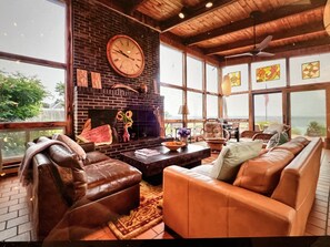 Main room w/fireplace