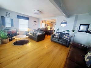 Large Living Room with 3 couches (one pull-out Queen)