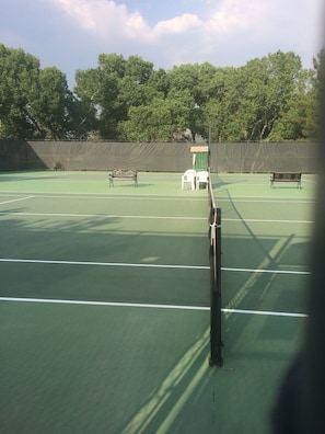 Tennis/Pickle ball courts behind clubhouse