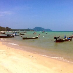 Rawai Beach, 5 minutes from the villa, where you can rent a long tail or speed boat and visit a selection of outlaying Islands and hidden beaches