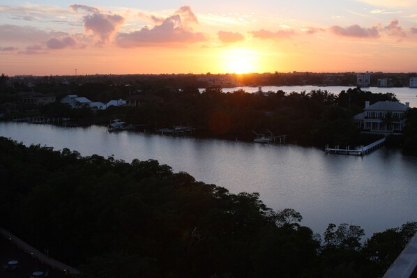 Sunset view from balcony