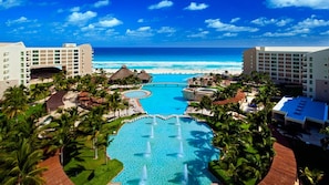 View from above the Lobby to the ocean.