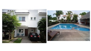 Main entrance & Condo Pool view